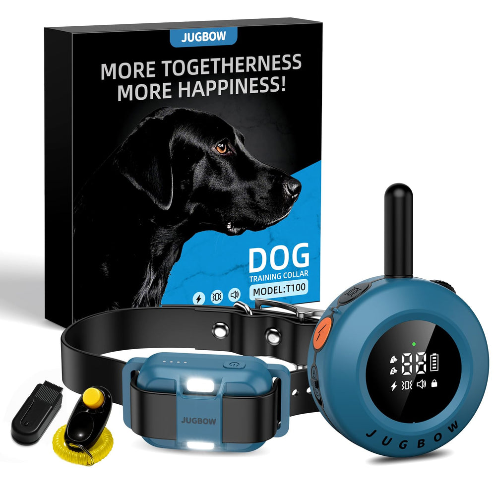 Collar eléctrico Jugbow para entrenamiento de perro con mando remoto.