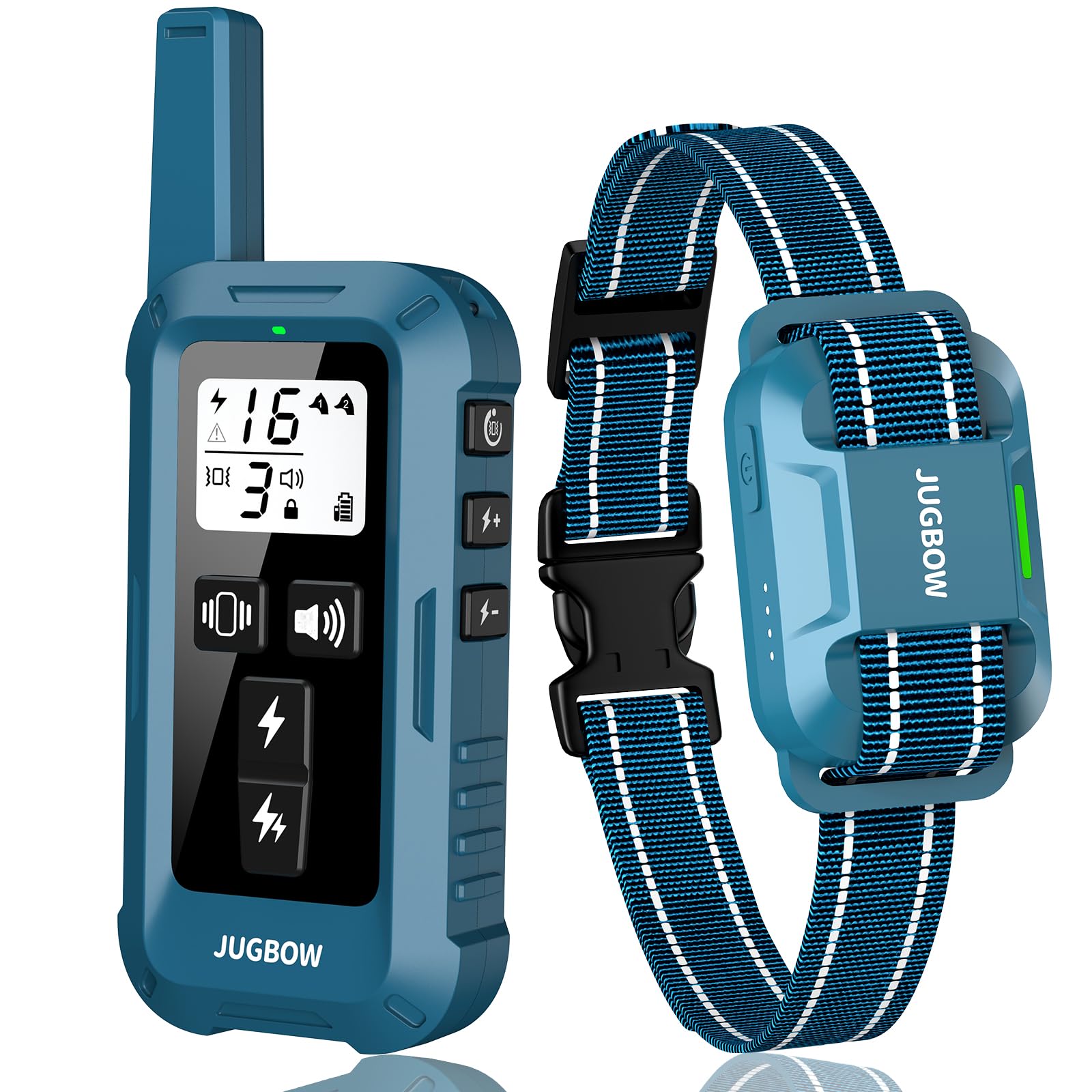 Jugbow collar de entrenamiento con control remoto para perros, alcance amplio para entrenar al aire libre.