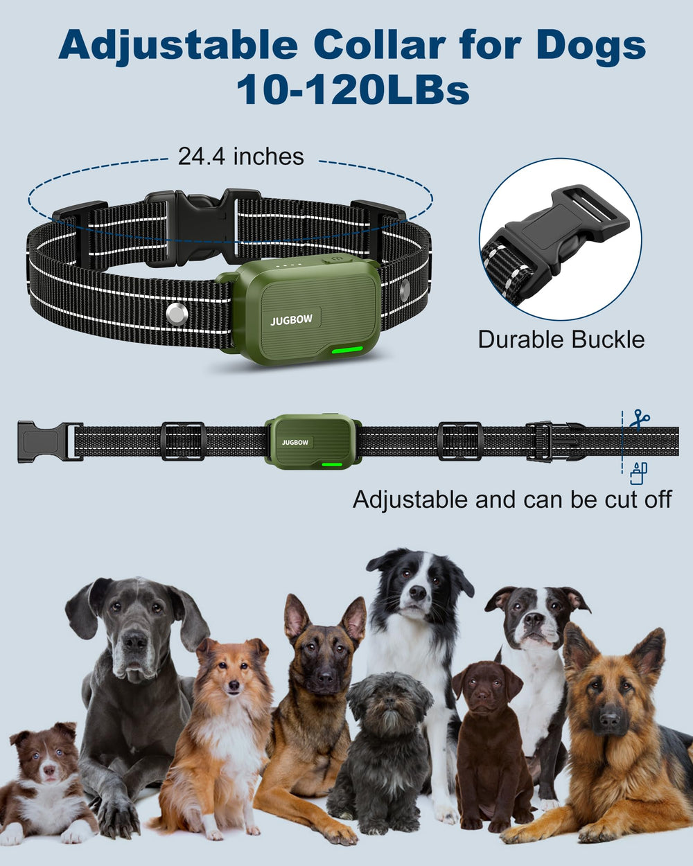 Jugbow collar con modo impulso para reforzar buen comportamiento progresivo