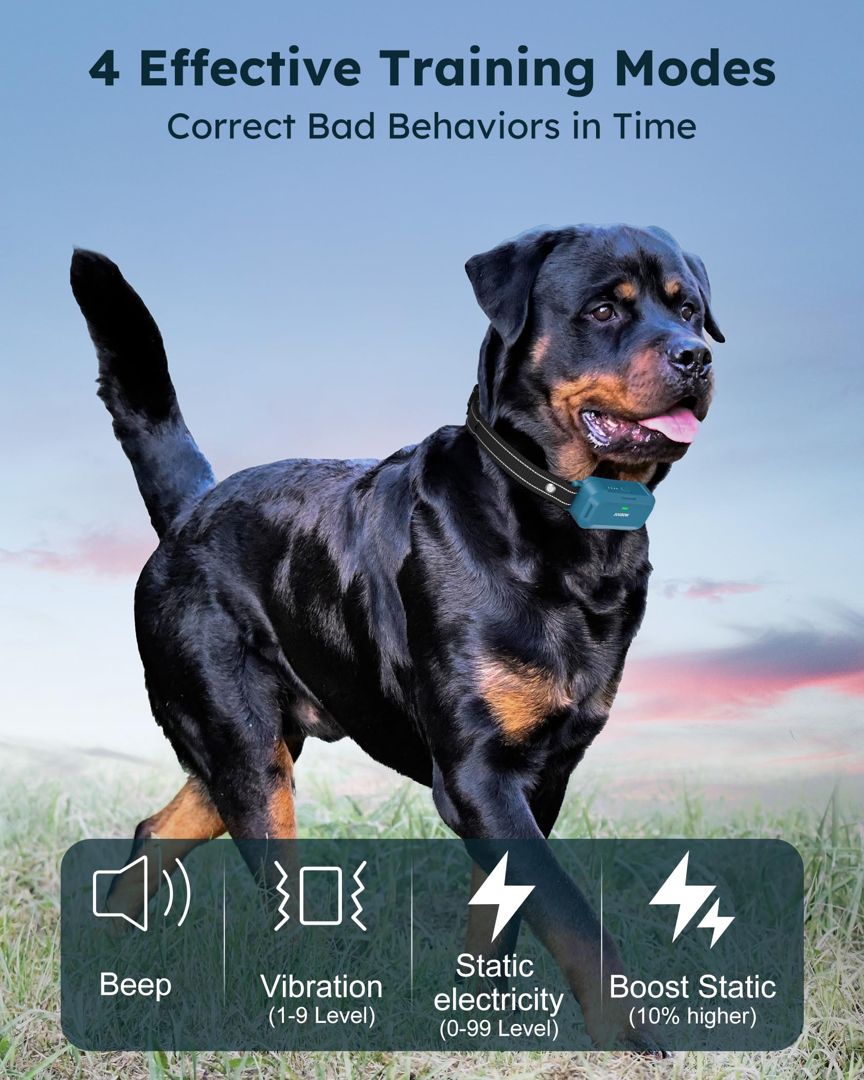 Remoto ergonómico Jugbow facilita sesiones de adiestramiento para dos perros con dos canales.