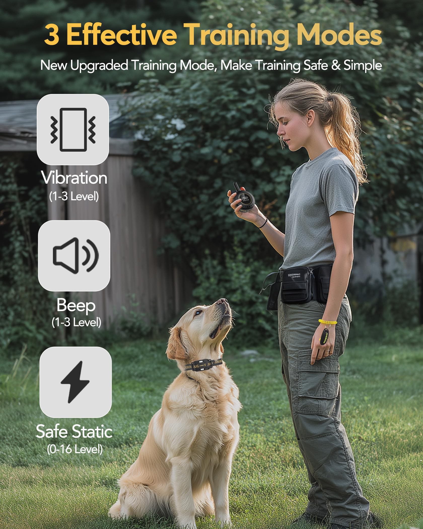 Control remoto Jugbow para dos perros con doble canal.