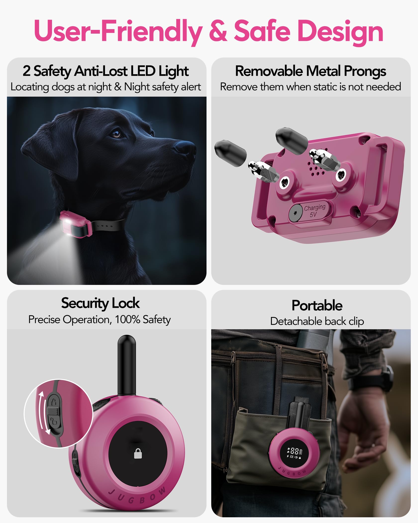 Receptor Jugbow IPX8 con luz indicadora ayuda localización nocturna