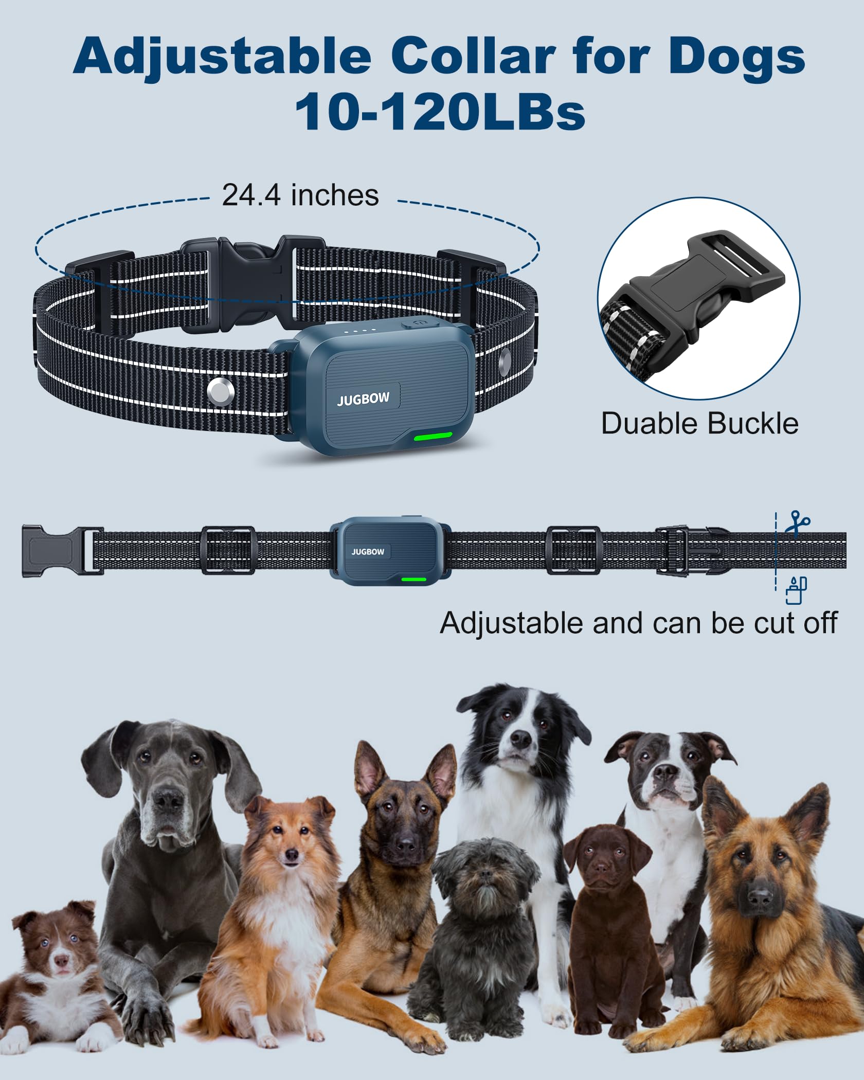 Sistema de entrenamiento dual Jugbow para dos perros con un solo mando.