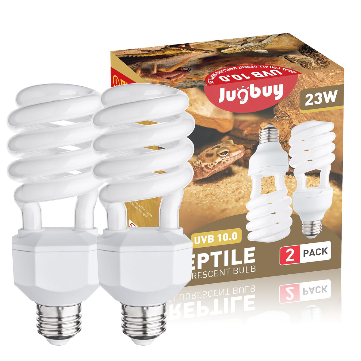 Bombilla UVB Jugbuy 10.0 para desiertos mejora actividad y apetito de reptiles