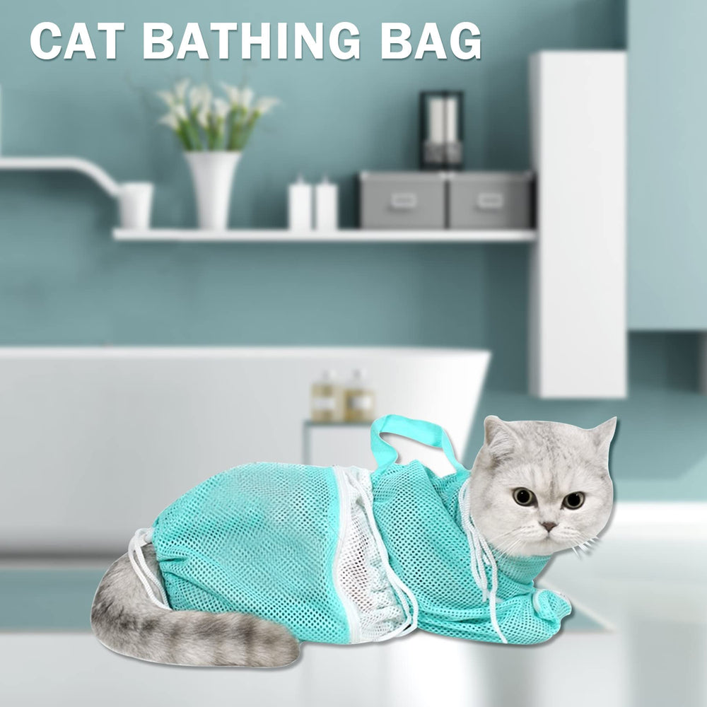 JULMELON bolsa-bano-gatos-en-uso para baño cómodo y control