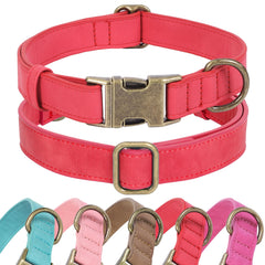 Collar Jumpress de cuero suave rojo: cómodo para uso diario.