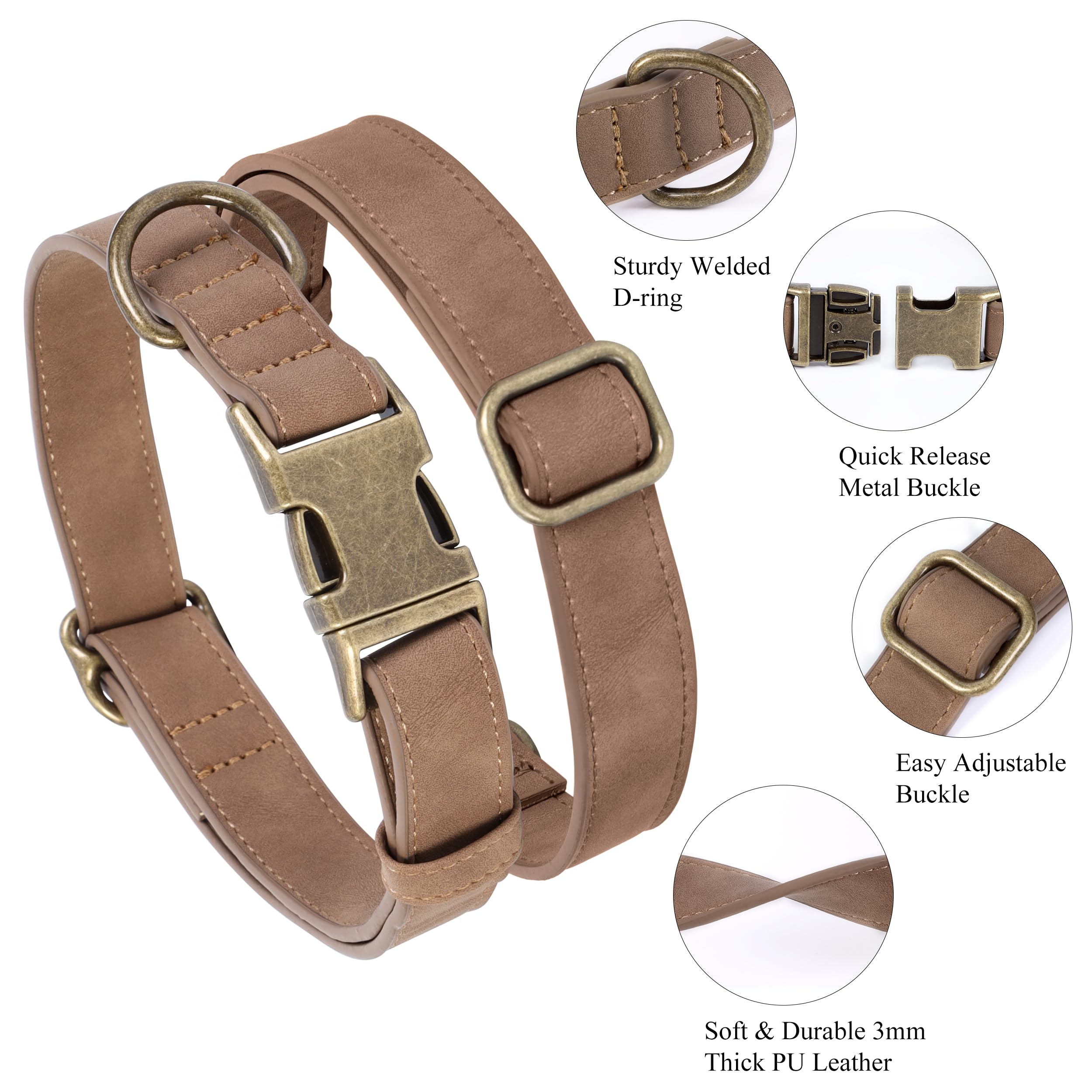 Hebilla rápida de metal Jumpress para colocar y quitar el collar fácilmente.