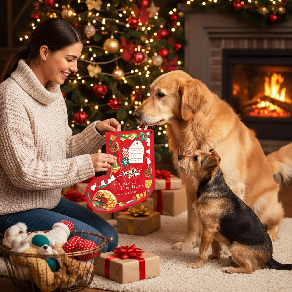 Jungle Calling donuts-pollo-pato-navidad, snack suave para perros.