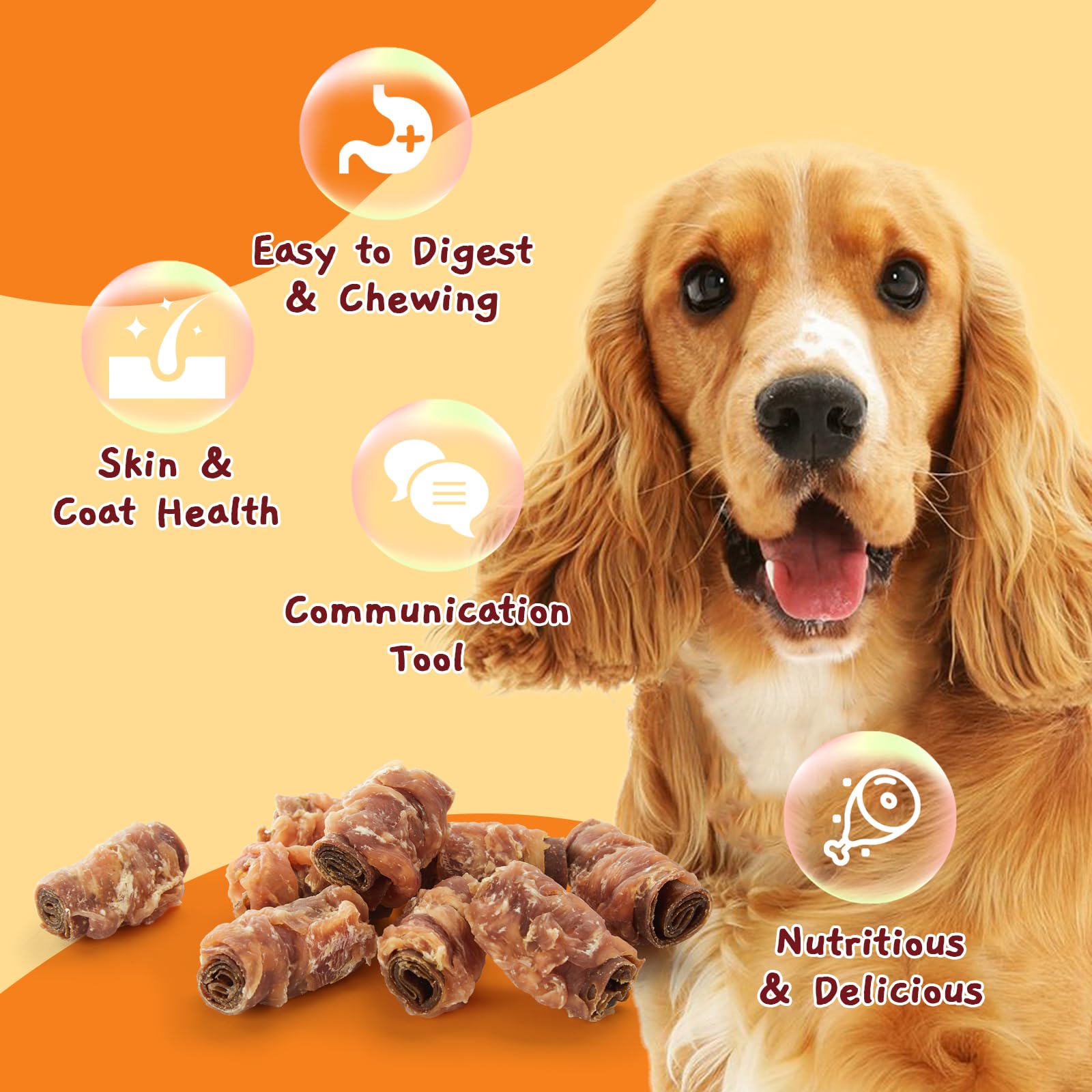 Rollos Jungle Calling mantequilla de cacahuete, sabor irresistible para perros