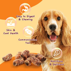 Rollos Jungle Calling mantequilla de cacahuete, sabor irresistible para perros