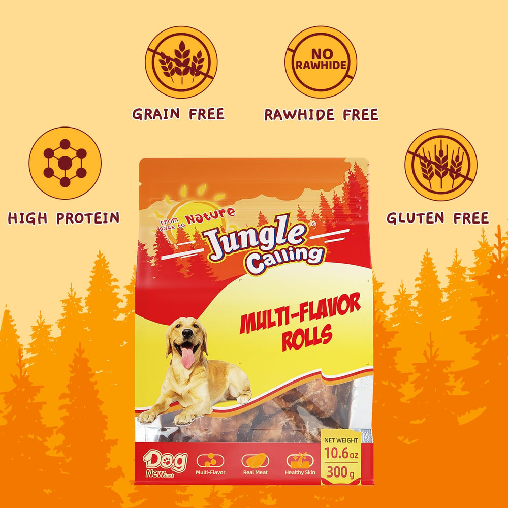 Rollos Jungle Calling multisabor con pato, recompensa para entrenamiento
