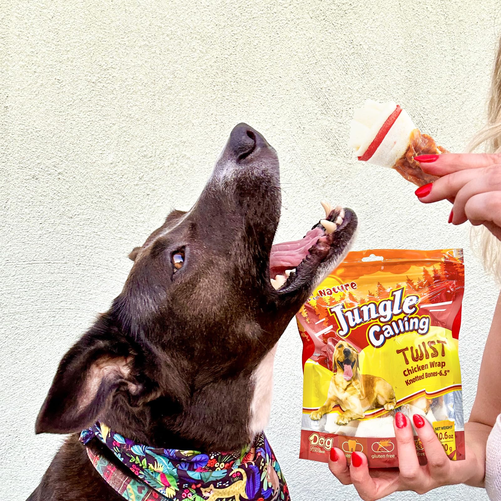 Snack masticable natural Jungle Calling para perros grandes