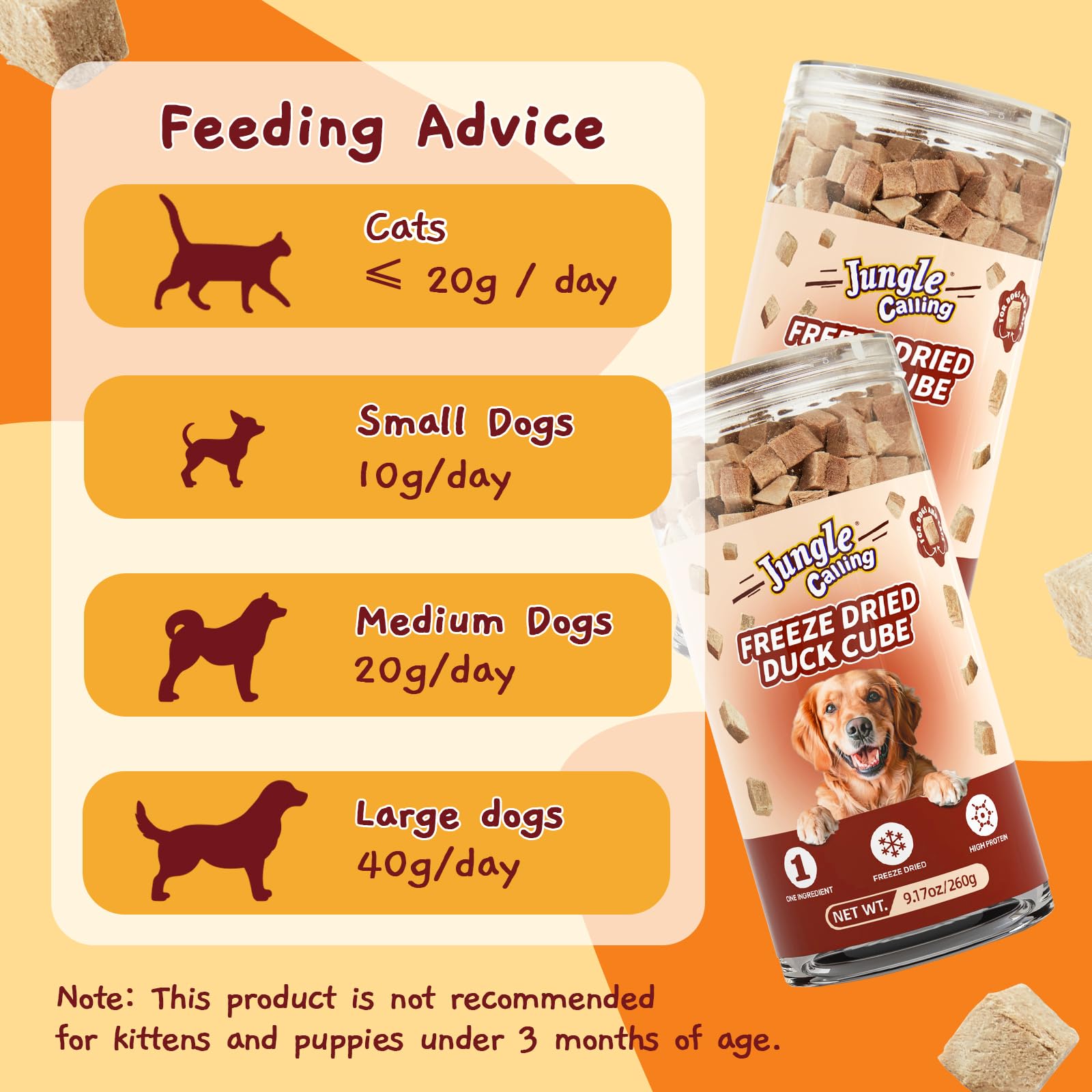 Snack portátil de Jungle Calling para mascotas en paseos
