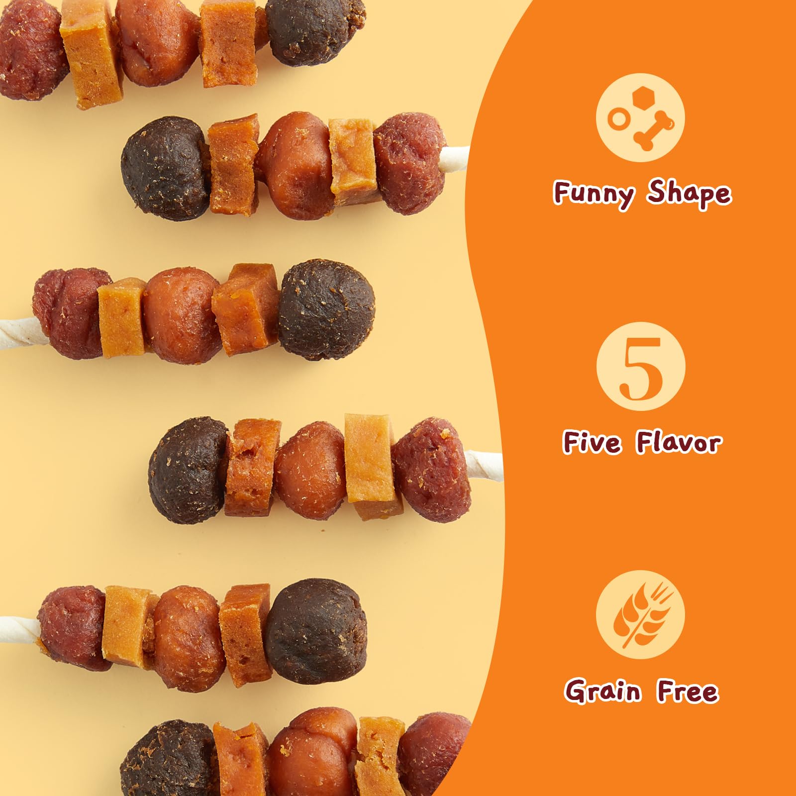 Kabobs masticables de larga duracion para perros activos Jungle Calling