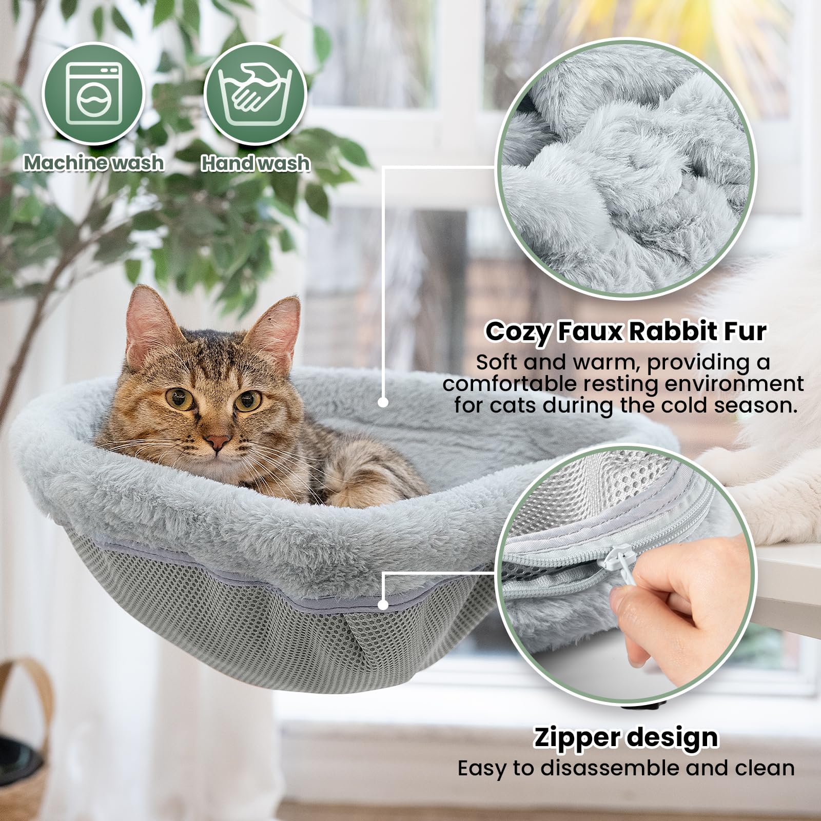 Capa de pelo sintético JUNSPOW para gato, suave y cálida.