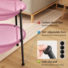 JUNSPOW cama-gatos-rosa-capa-inferior: refugio estable para dormir sin tambalearse.