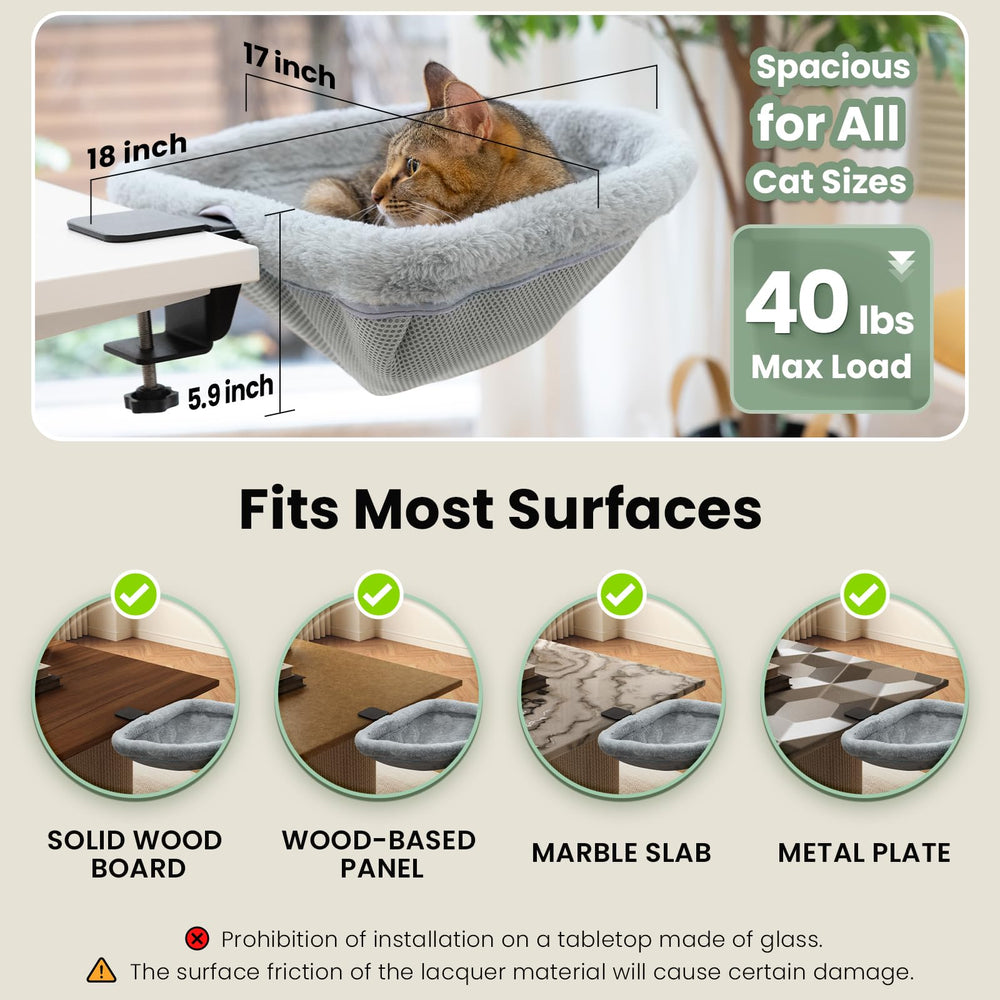 Capacidad de 40 lb JUNSPOW, cama estable para gatos grandes.