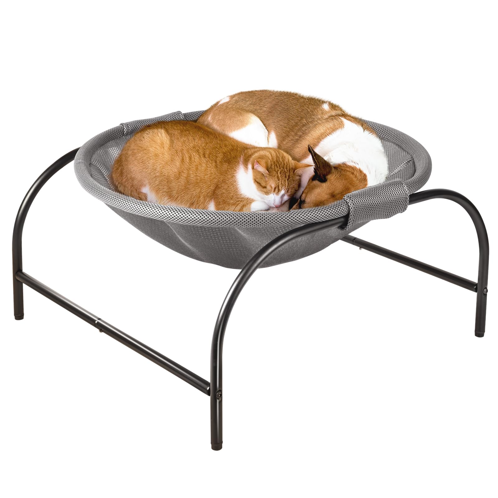 Cama JUNSPOW para gatos grande, mostrando dimensiones amplias y versatilidad.