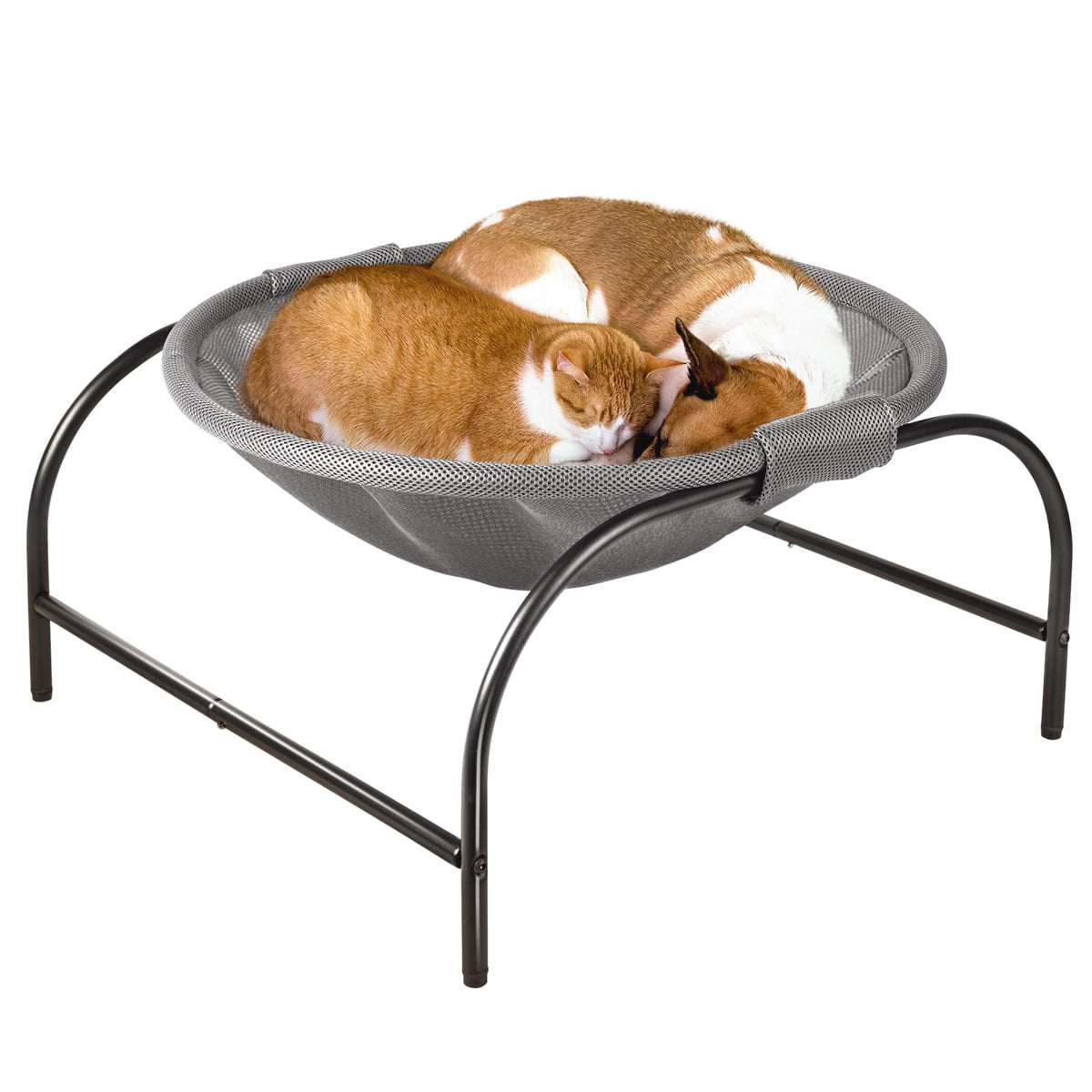 Cama JUNSPOW para gatos grande, mostrando dimensiones amplias y versatilidad.