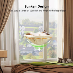JUNSPOW percha de ventana para gato plegable y ahorro de espacio