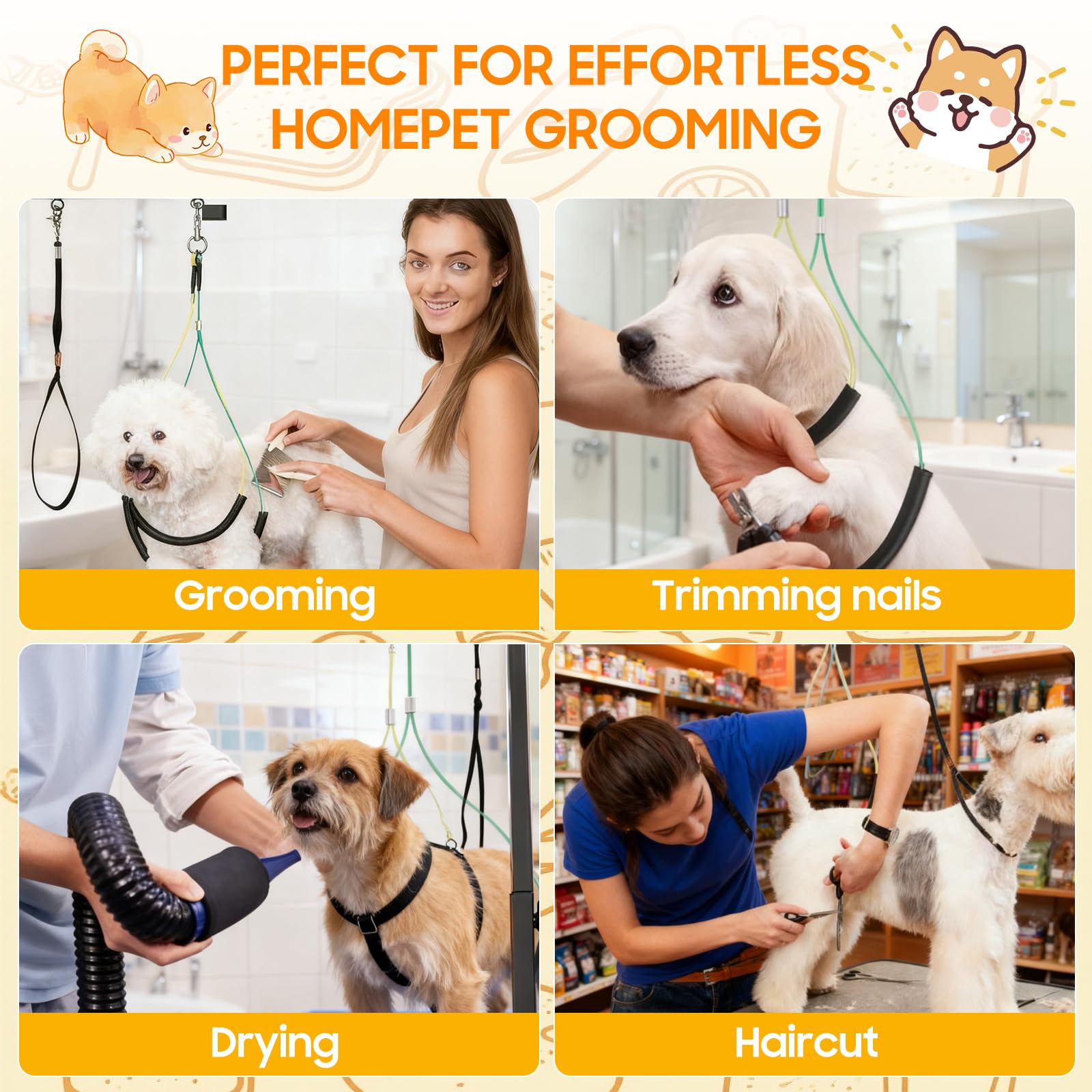 Materiales durables y seguros Junton: estructura robusta para grooming diario.