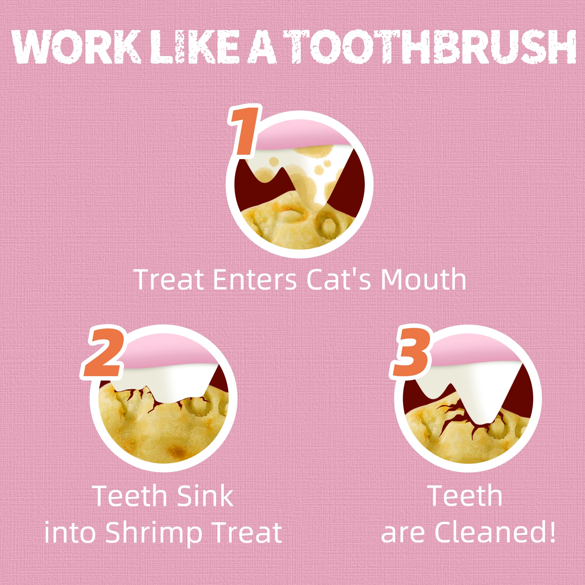 Just Try crujiente dental para gatos, ayuda a limpieza dental