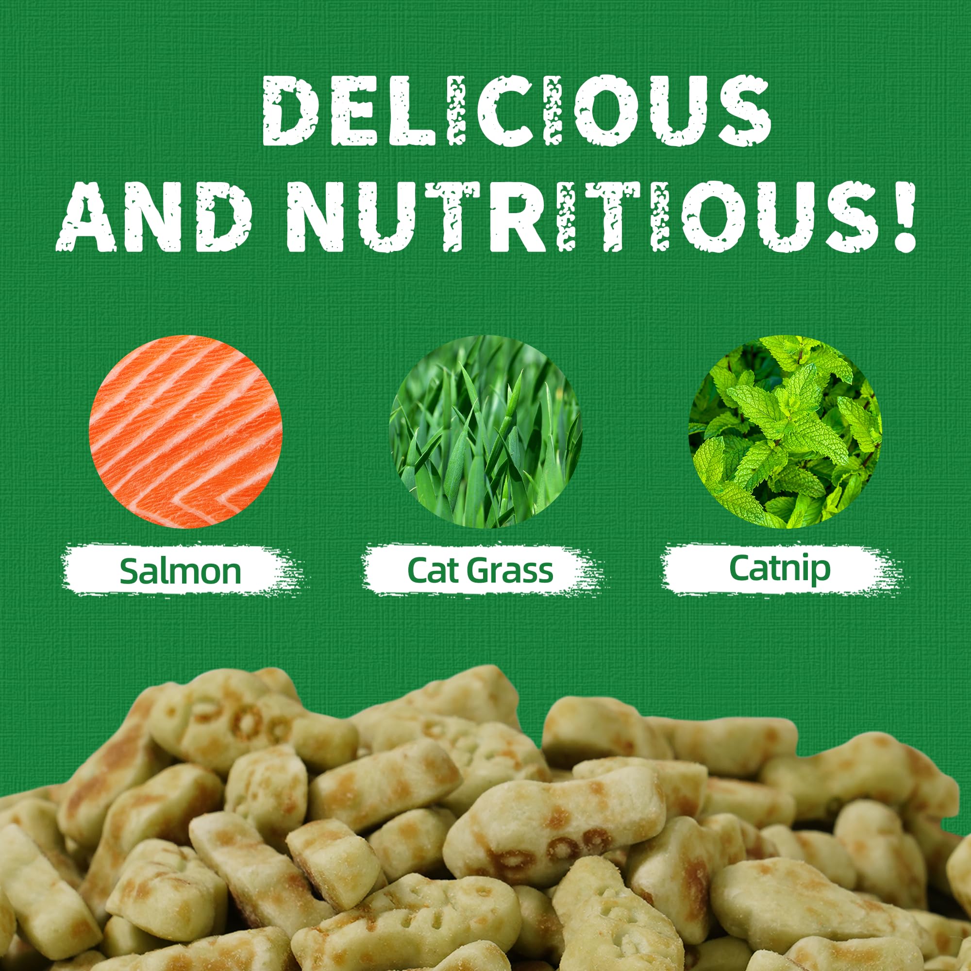 Just Try galletas de hierba para gatos, sabor agradable