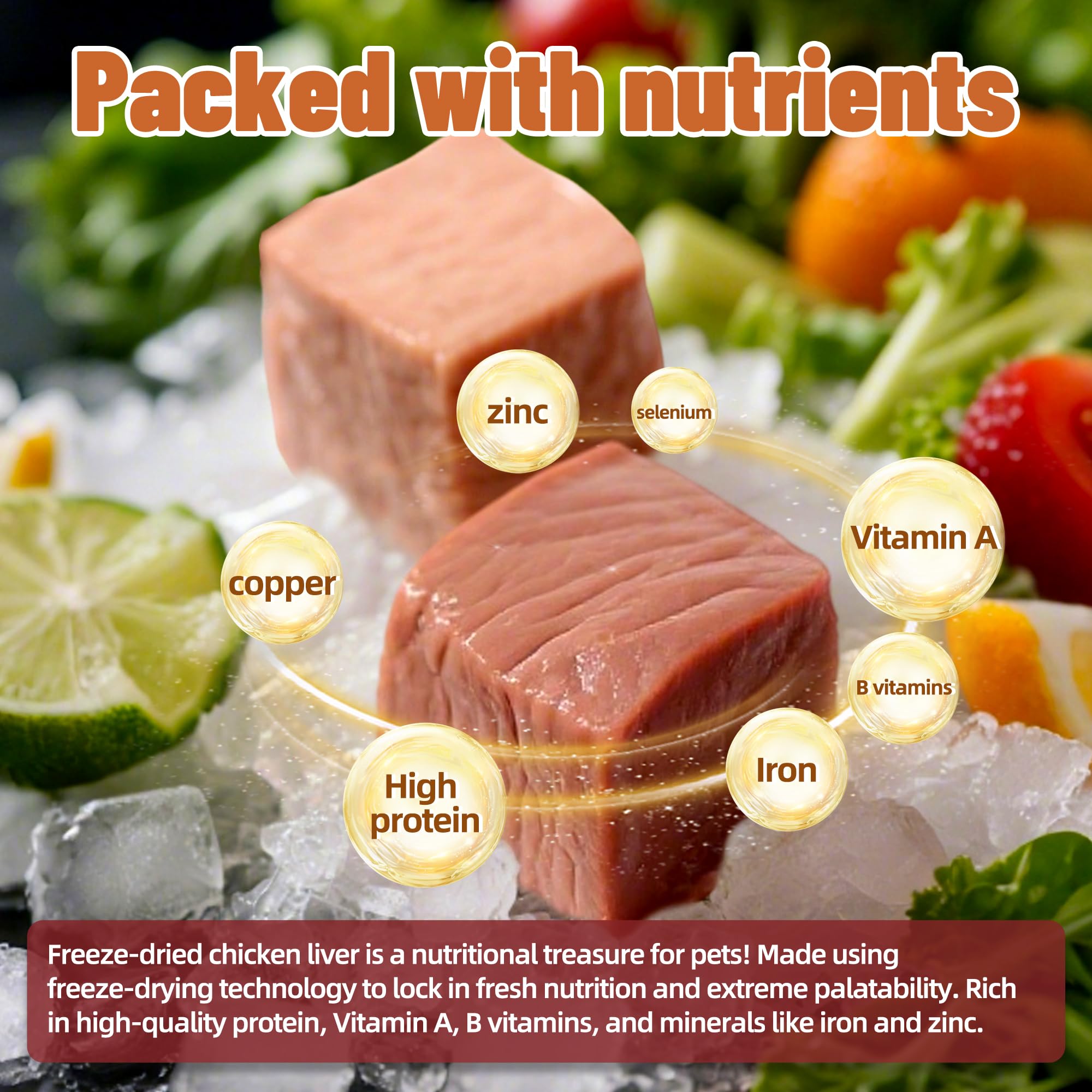 Just Try hígado de pollo liofilizado: nutrición con hierro y vitaminas para perros