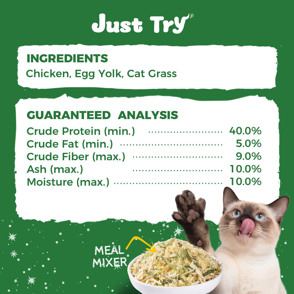 Just Try mezcla-pollo-yema-toppings, sabor irresistible para enriquecer comidas
