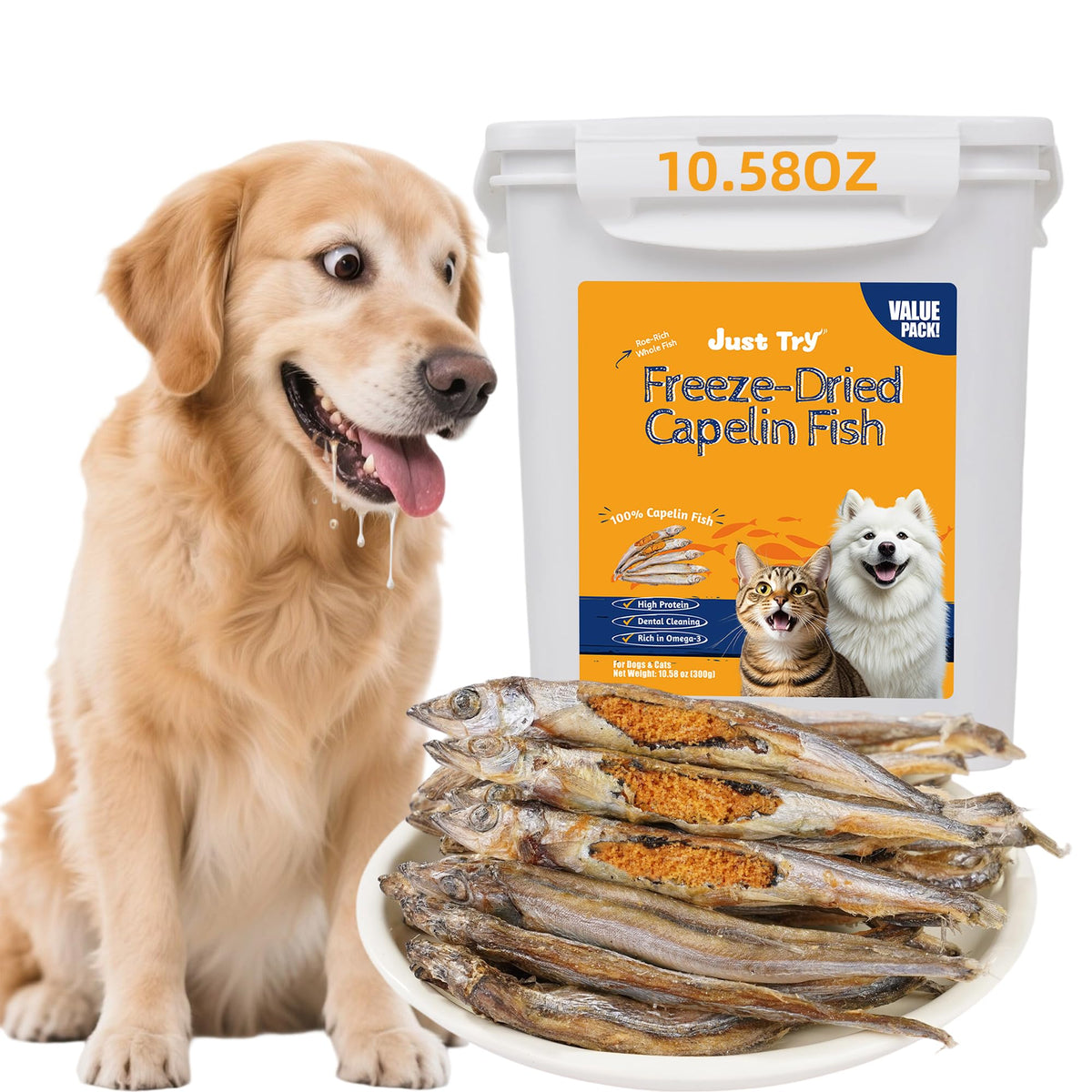 Just Try Minnows: paquete de golosinas naturales para entrenamiento de mascotas.