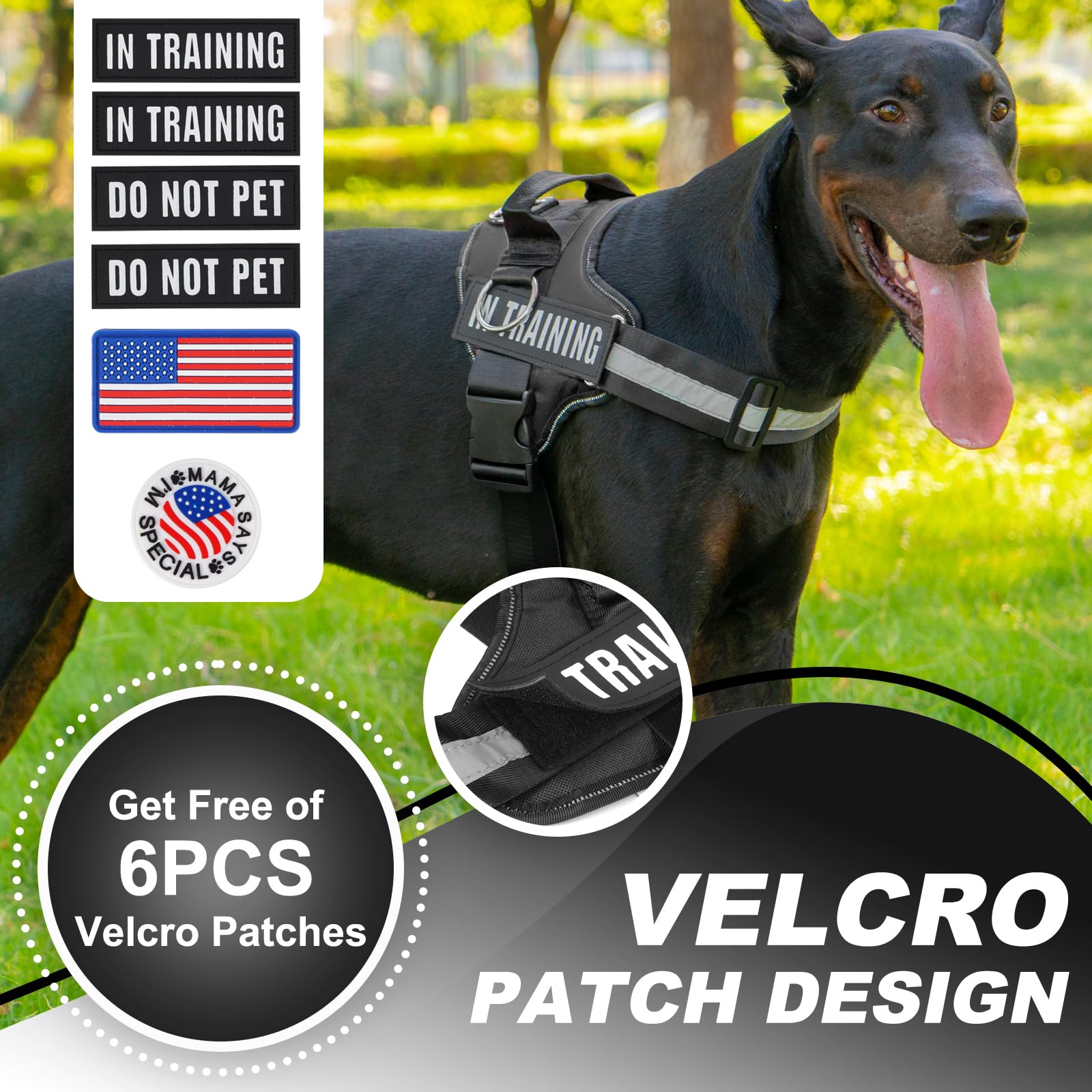 JUSTYEZI arnés ajustable, sistema de correas, ajuste personalizado para cada perro.