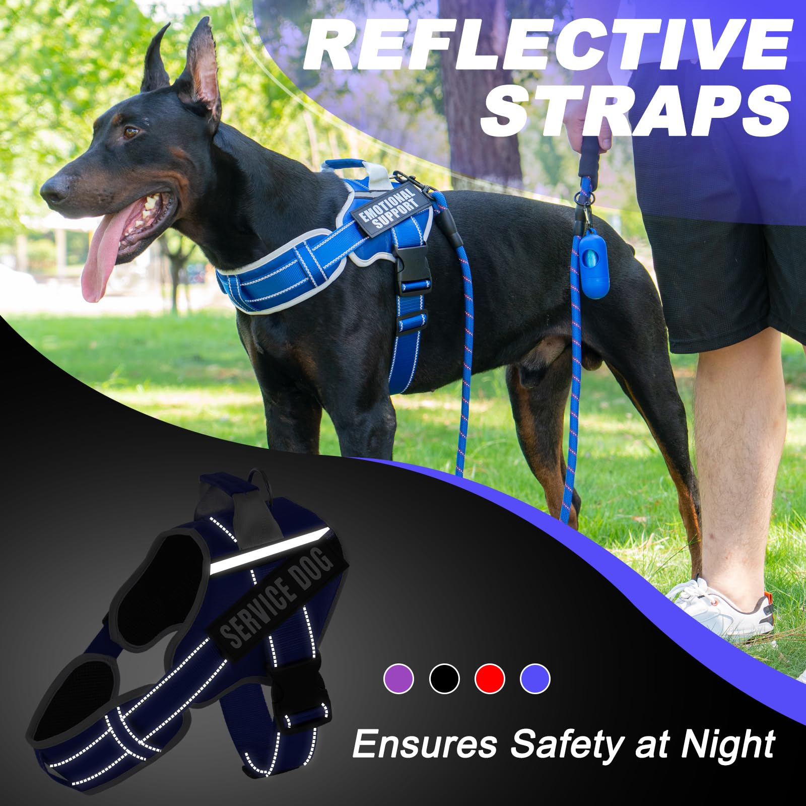 JUSTYEZI parches para perro, 8 opciones para personalizar el arnés