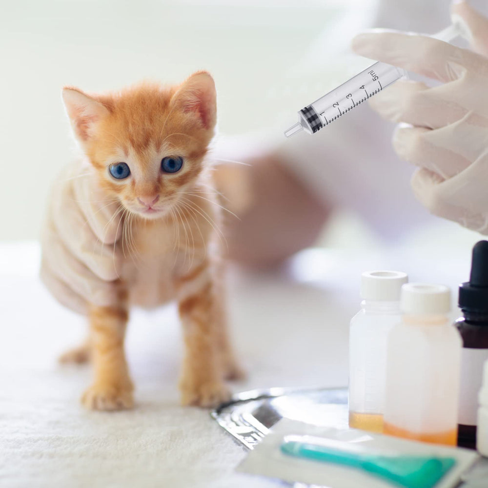 Jeringa Jutom para gatito de 10 ml, claro para control de flujo.