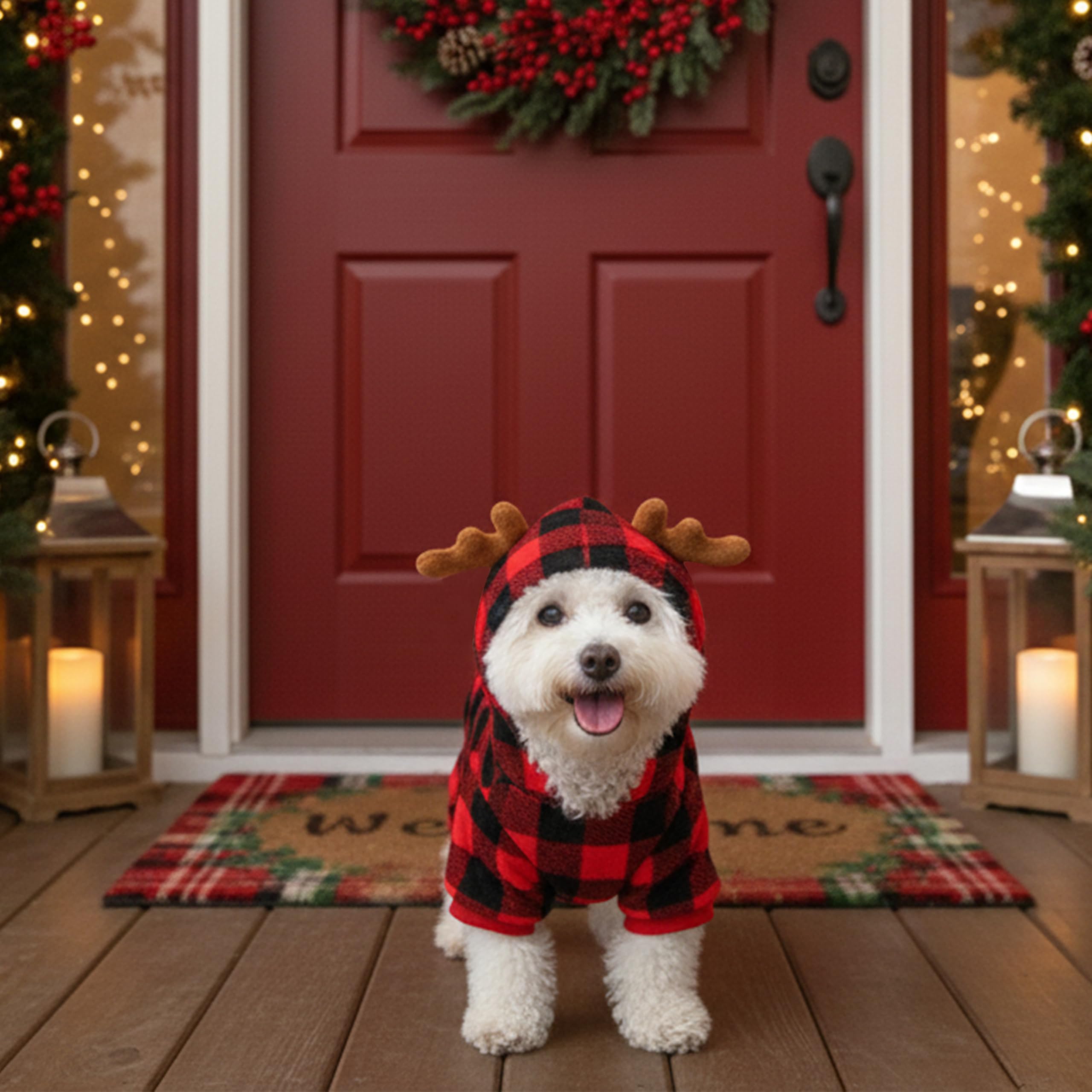 Estampado navideño JVVGPET perfecto para fiestas y sesiones.