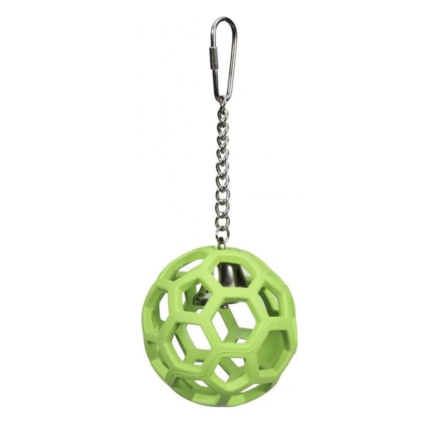 JW Activitoys Hol-ee Roller para loro de 4 pulgadas, estimula juego y exploración.