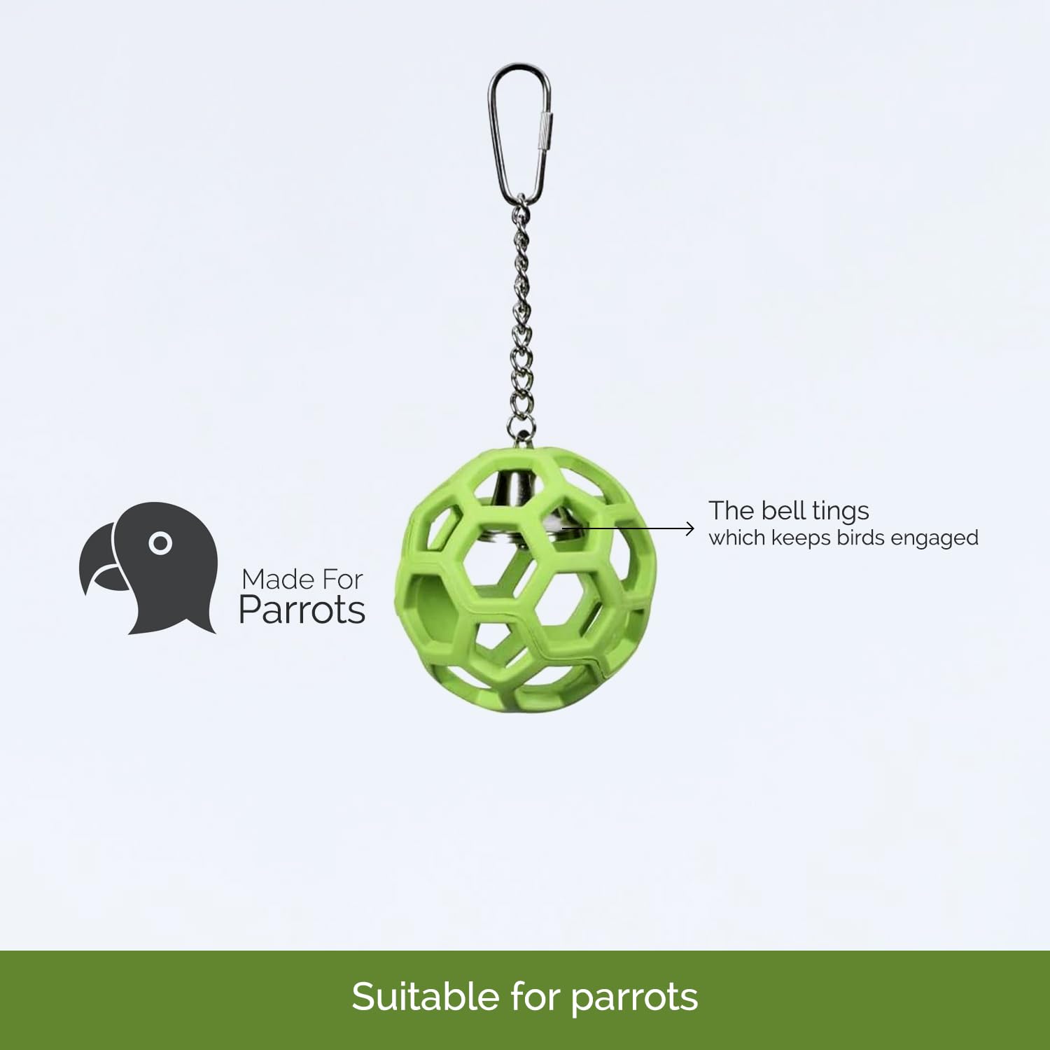 JW Activitoys Hol-ee Roller, diseño pensado para aves y exploración diaria.