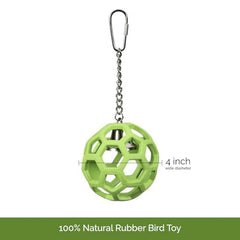 JW Activitoys Hol-ee Roller para loro, goma natural para masticar de forma segura.