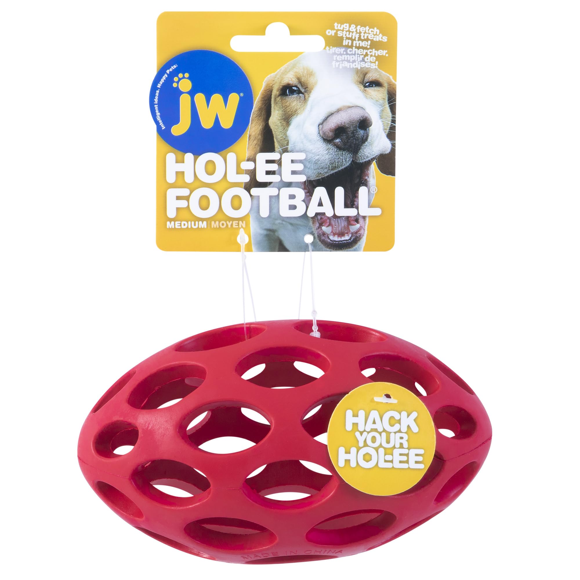 JW Hol-ee Football, balón rompecabezas para perros, estimula mentalmente mientras juegan