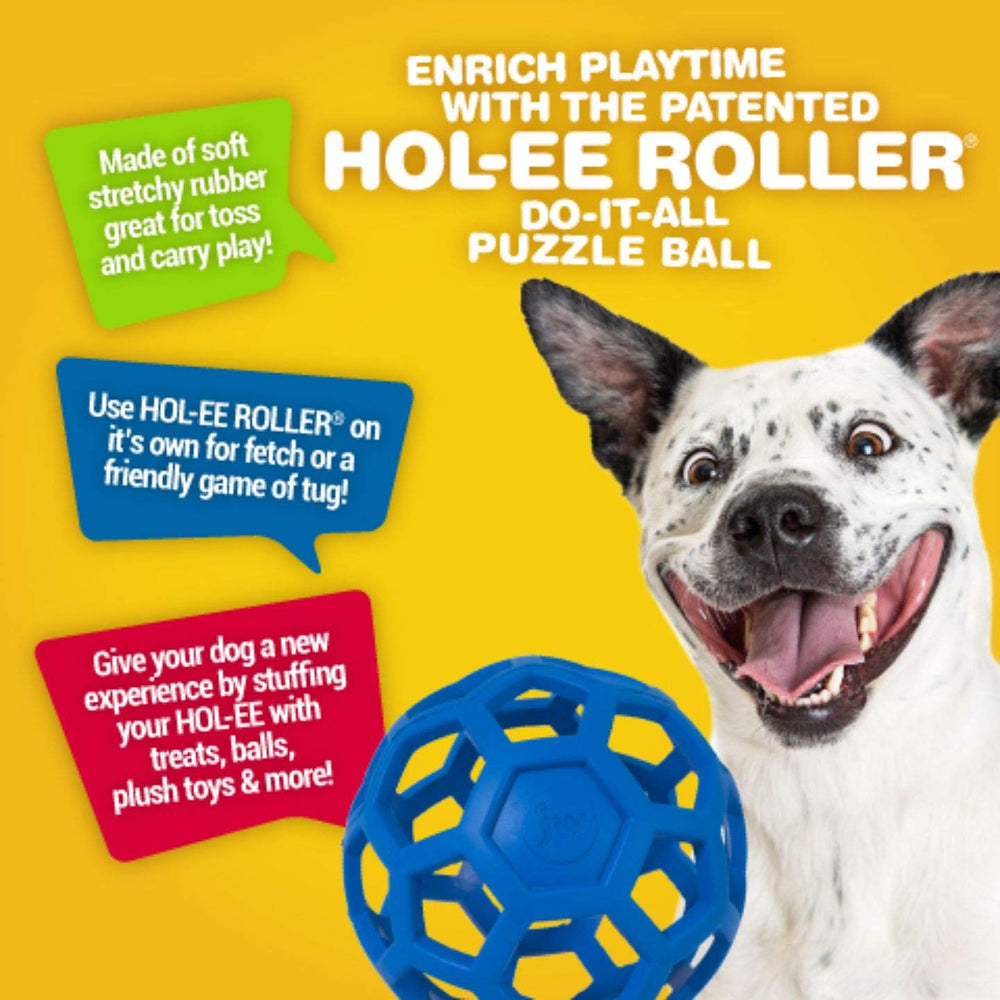 JW Pet Hol-ee Roller para uso interior y exterior, ideal para lanzar y perseguir.