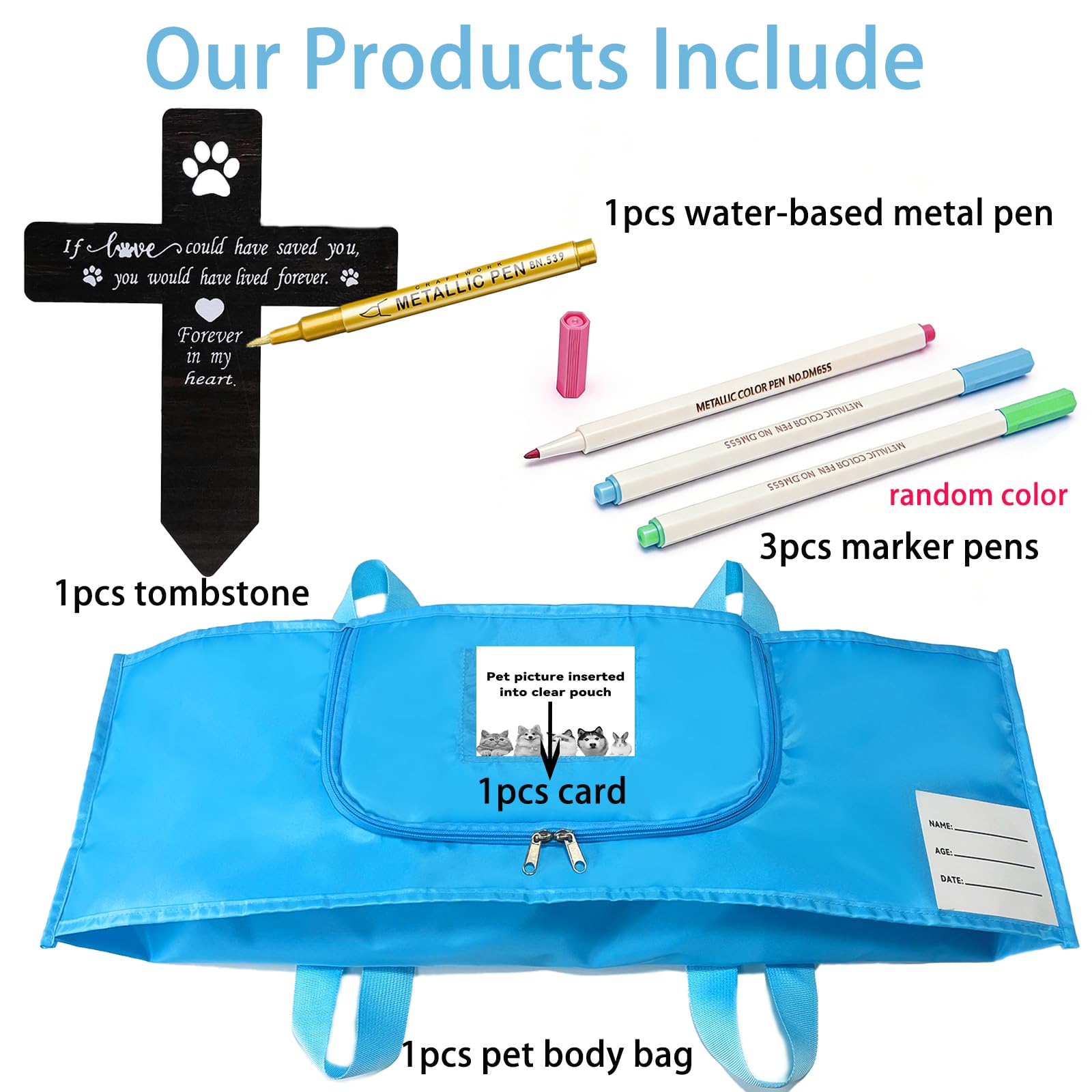 Jwizyotr bolsa funeraria personalizable con marcador para un adiós único.