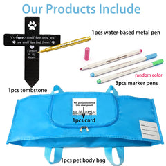 Jwizyotr bolsa funeraria personalizable con marcador para un adiós único.