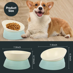 JWPC Bulldog Bowl plato elevado para comer con comodidad