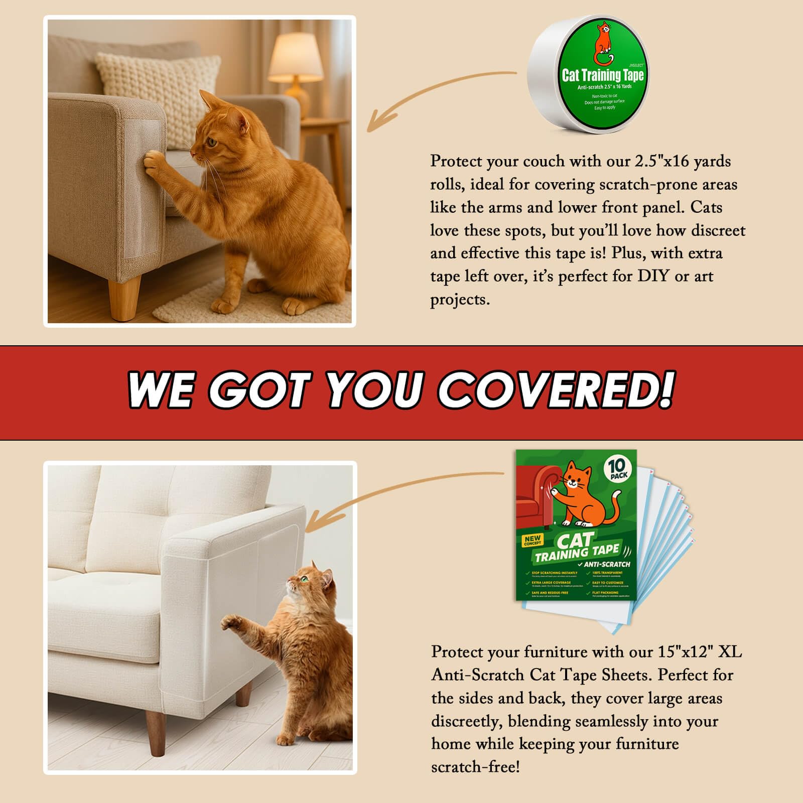 Cinta de JXSELECT para patas de silla protege el mueble sin visibilidad