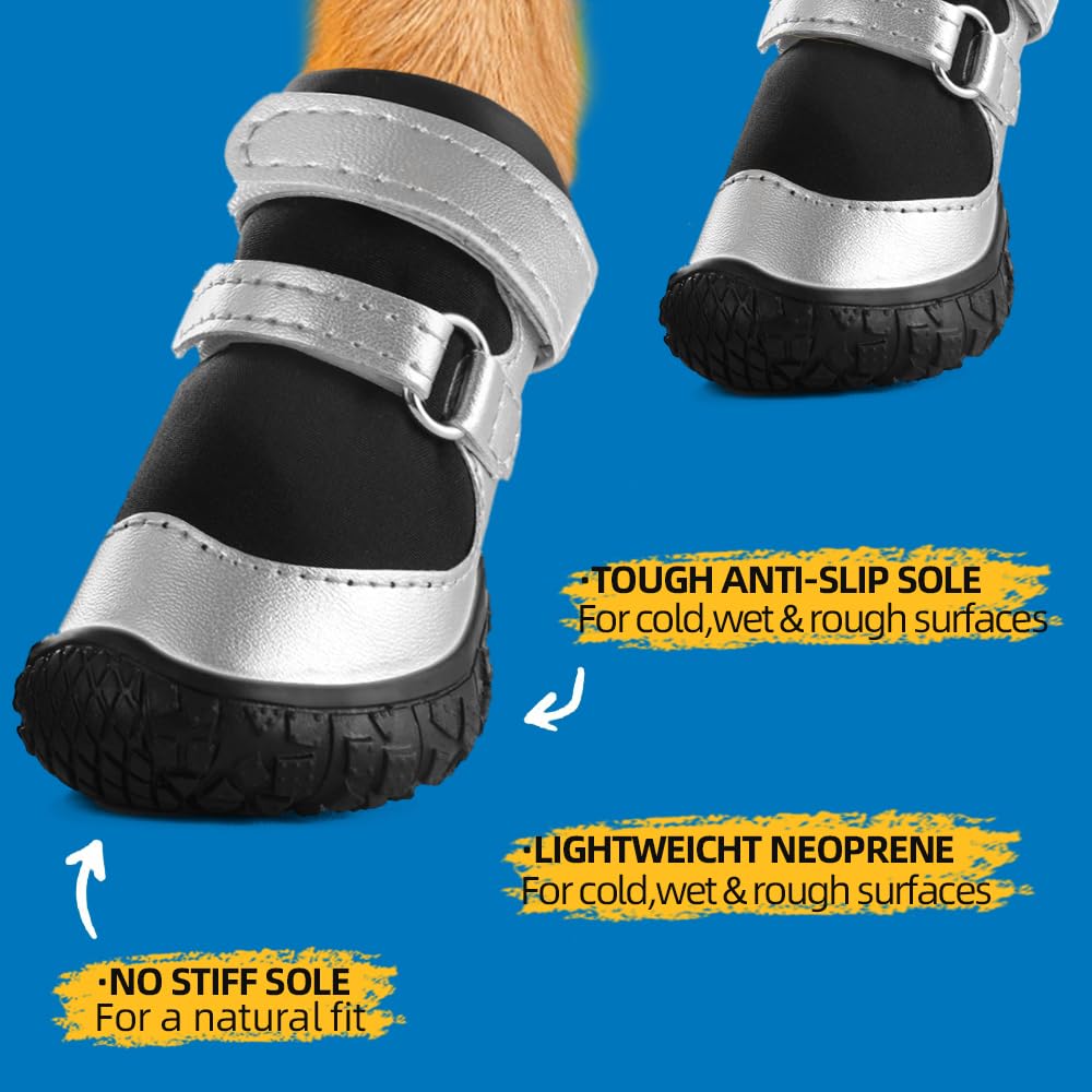 Cierre reflectivo de JZXOIVA, zapatos para perros, mayor visibilidad nocturna.