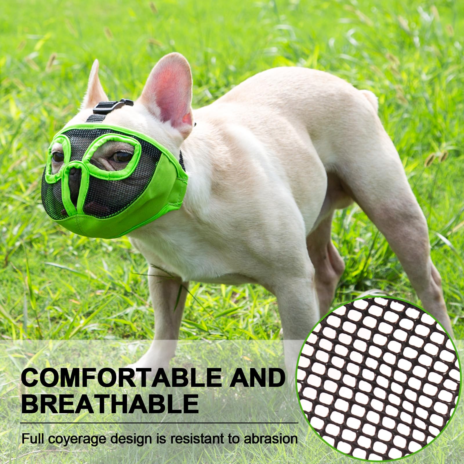 JYHY bozal corto, compatible con Bulldog Francés y Pug.