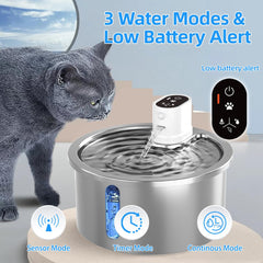 Jzla Pro dispensador agua gatos perros gran capacidad, 3,2 litros.