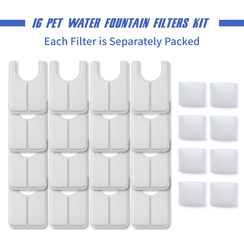 Set de dieciséis filtros para la fuente Jzla Pro, agua siempre fresca.