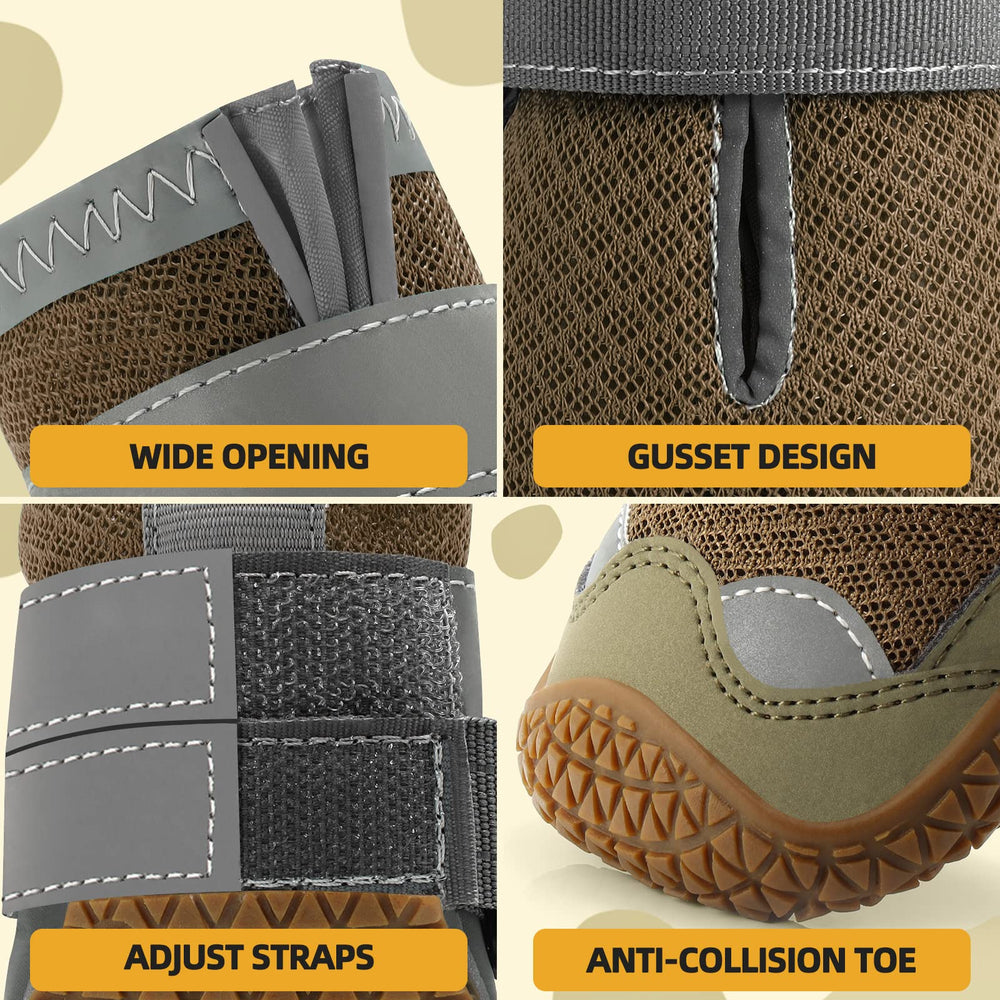 JZXOIVA zapatos para perros grandes, transpirable para uso diario y cómodo.