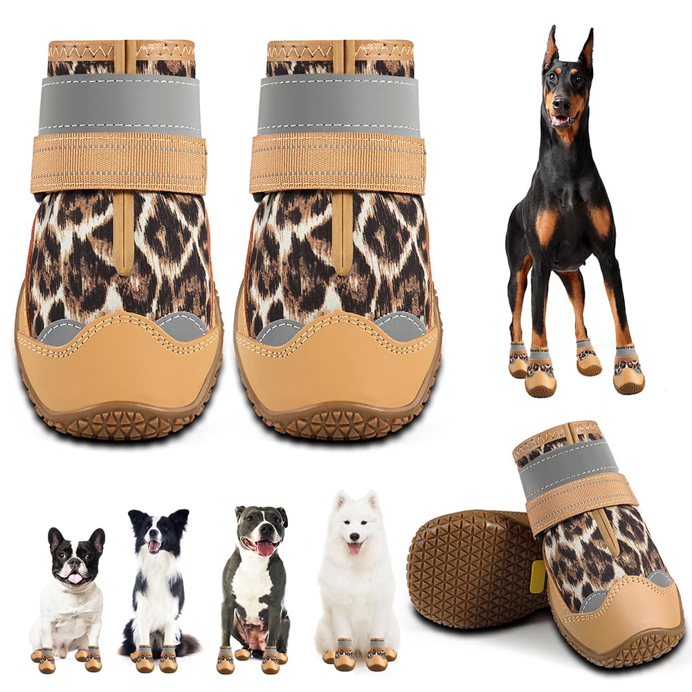 Botas JZXOIVA para patas de perro talla 4 protegen uñas y pavimento.