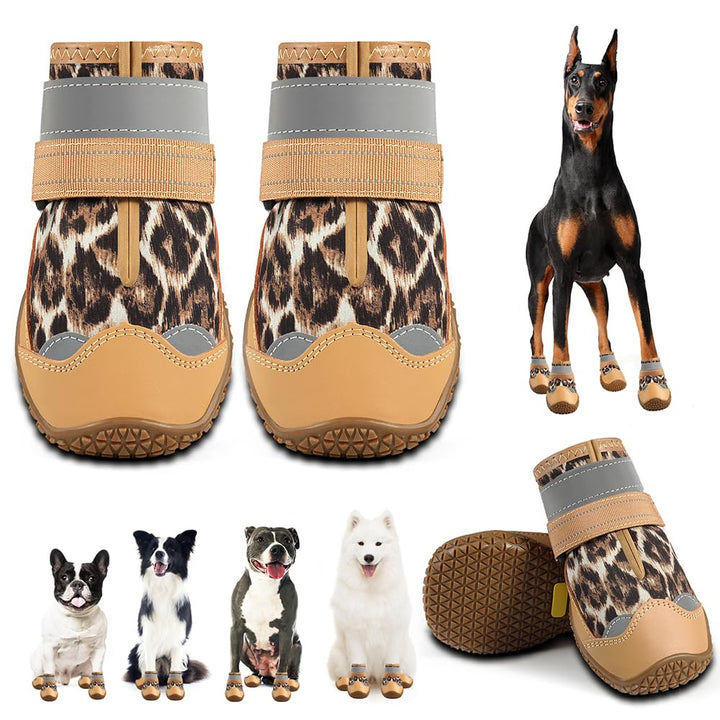Botas JZXOIVA para patas de perro talla 4 protegen uñas y pavimento.